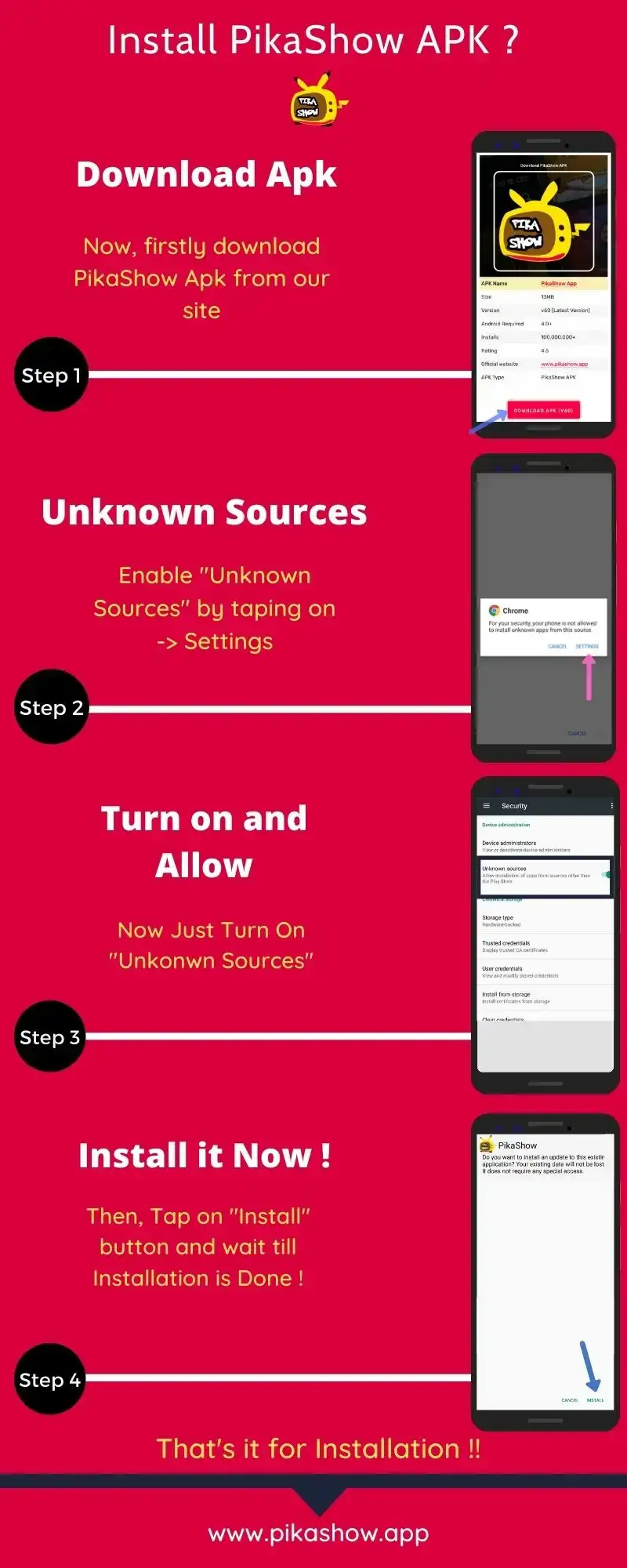 Install PikaShow APK